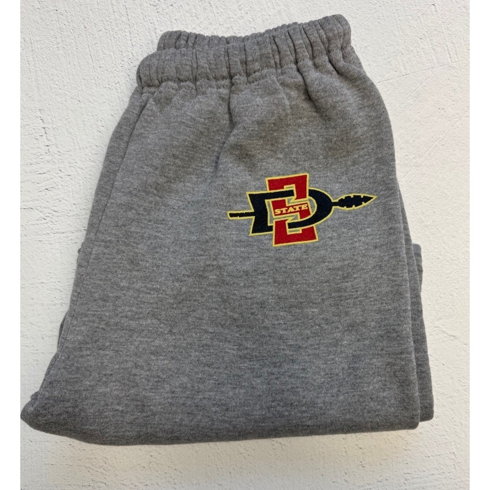VTG 90s Russell Athletic Sweat Pants Joggers San Diego State SDSU‎ Heather Grey